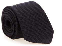 Ascot Knitted Silk Tie Navy