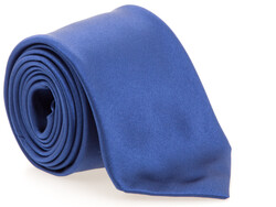 Ascot Smooth Uni Silk Tie Blue
