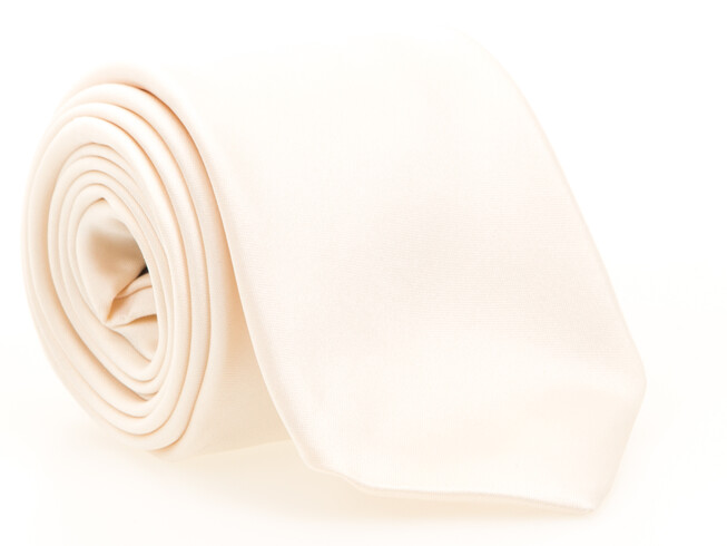 Ascot Smooth Uni Silk Tie Ivory