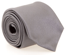 Ascot Smooth Uni Silk Tie Mid Grey
