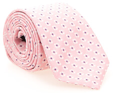 Ascot Subtle Flower Dot Silk Tie Pink