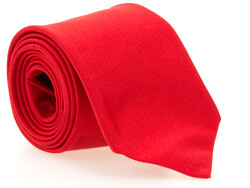 Ascot Uni Silk Tie Fel Rood