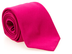 Ascot Uni Silk Tie Hot Pink