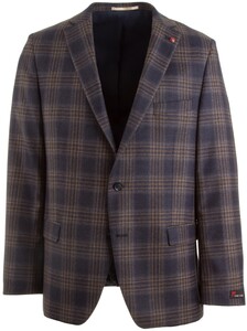 Atelier Torino Brunello Classic Check Jacket Blue-Brown