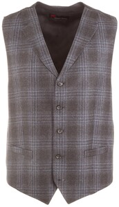 Atelier Torino Ultimo Classic Check Waistcoat Grey