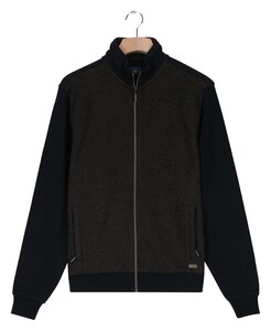 Baileys 2-Tone Jacquard Sweat Full Zip Vest Camel