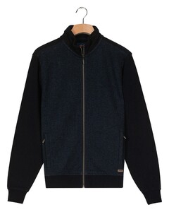 Baileys 2-Tone Jacquard Sweat Full Zip Vest Navy