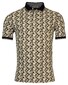 Baileys 2-Tone Piqué Retro Rounded Squares Pattern Polo Olive