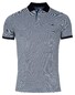 Baileys 2-Tone Structure Jacquard Allover Fine Pattern Poloshirt Denim Blue