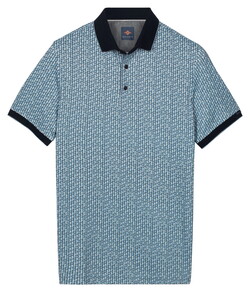 Baileys Allover 3D Abstract Pattern Polo Sky Blue