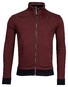 Baileys Allover Jacquard Two-Tone Sweat Cardigan Zip Vest Stone Red