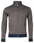 Baileys Allover Jacquard Two-Tone Sweat Cardigan Zip Vest Taupe