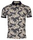 Baileys Allover Leaves Pattern Cotton Stretch Poloshirt Olive