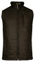 Baileys Allover Subtle Patterned Suedine Fabric Body-Warmer Dark Brown Melange