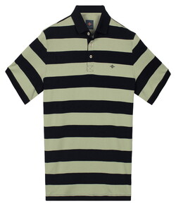 Baileys Allover Yarn Dyed Stripe Polo Soft Green