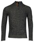 Baileys Button Placket Plated Structure Knit Pullover Taupe