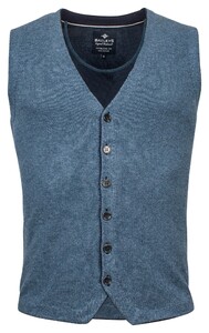 Baileys Buttons Two Color Plated Gilet Blue Heaven