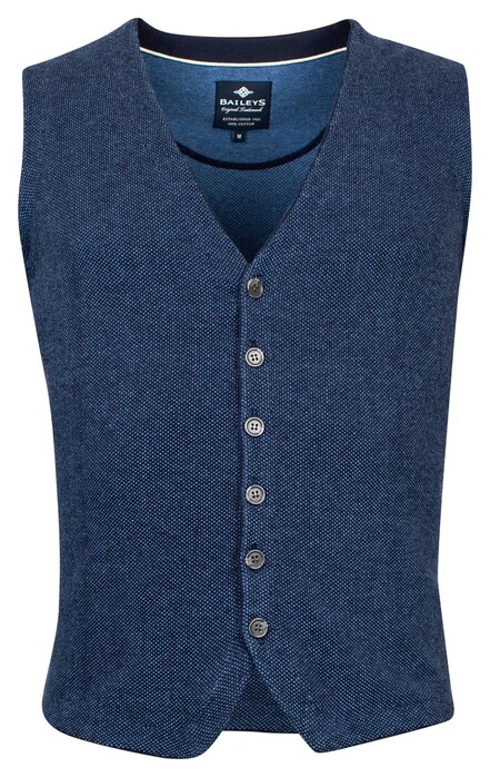 Baileys Buttons Two Color Plated Waistcoat Dark Navy