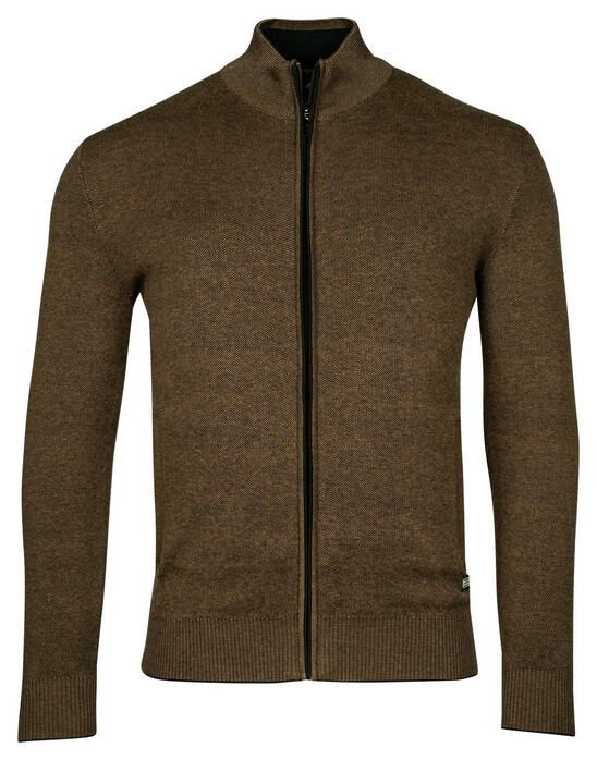 Baileys Cardigan Zip Allover 2-Tone Brown