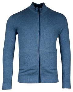 Baileys Cardigan Zip Allover 2-Tone Mid Blue