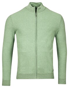 Baileys Cardigan Zip Allover Plated Two-Tone Jacquard Vest Pastel Groen