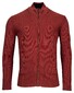 Baileys Cardigan Zip Allover Structure Knit Stone Red