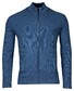 Baileys Cardigan Zip Allover Structure Knit Vest Denim Blue Melange