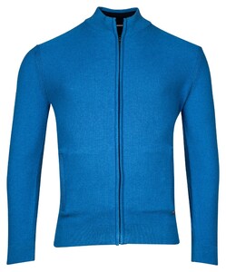 Baileys Cardigan Zip Allover Texture Vest Bright Cobalt