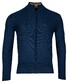 Baileys Cardigan Zip Allover Texture Vest Dark Blue