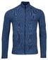 Baileys Cardigan Zip Body Sleeves 2Tone Jacquard Vest Kobalt Melange