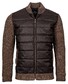 Baileys Cardigan Zip Front Body Quilted Pattern Brown