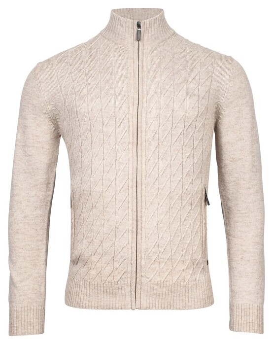 Baileys Cardigan Zip Front Body Structure Knit Winter White