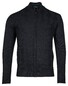 Baileys Cardigan Zip Front Diagonal Structure Knit Navy