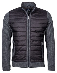 Baileys Cardigan Zip Front Guilted Woven Fully Lined Vest Anthracite