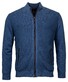 Baileys Cardigan Zip Front Panel Structure Knit Blue