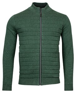 Baileys Cardigan Zip Front Parts Structure Knit Vest Groen