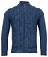 Baileys Cardigan Zip Front Structure Knit Vest Jeans Blauw