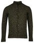 Baileys Cardigan Zip Lined Front Cable Knit Olive