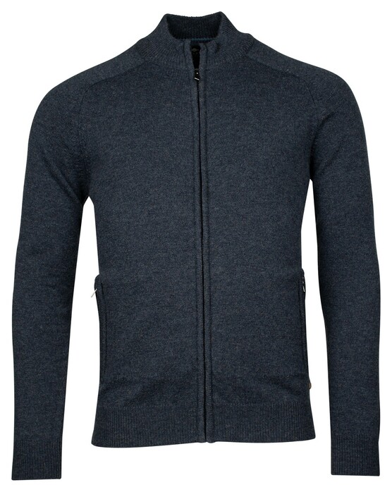 Baileys Cardigan Zip Single Knit Dark Blue