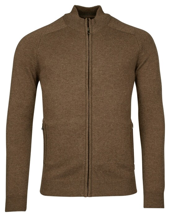 Baileys Cardigan Zip Single Knit Tobacco