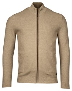 Baileys Cardigan Zip Structure Knit Beige