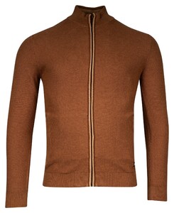 Baileys Cardigan Zip Structure Knit Brown