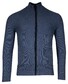 Baileys Cardigan Zip Structure Knit Deep Denim Blue