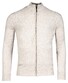 Baileys Cardigan Zip Top Fancy Cable Structure Knit Off White