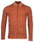 Baileys Cardigan Zip Two-Tone Structure Jacquard Red Earth