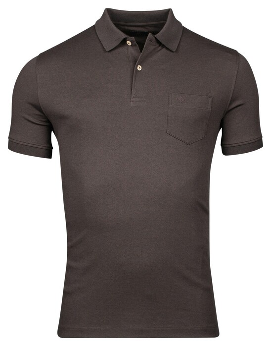 Baileys Chestpocket Two-Tone Piqué Polo Antraciet