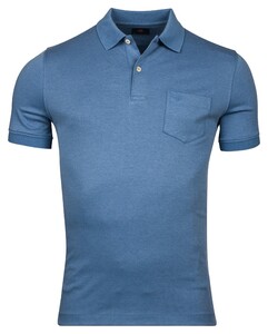 Baileys Chestpocket Two-Tone Piqué Polo Cobalt