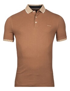 Baileys Collar Contrast Poloshirt Taupe