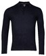 Baileys Cotton Cashmere Pullover Polo Collar Buttons Single Knit Trui Navy
