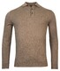 Baileys Cotton Cashmere Pullover Polo Collar Buttons Single Knit Trui Taupe